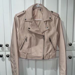 Pink leather jacket